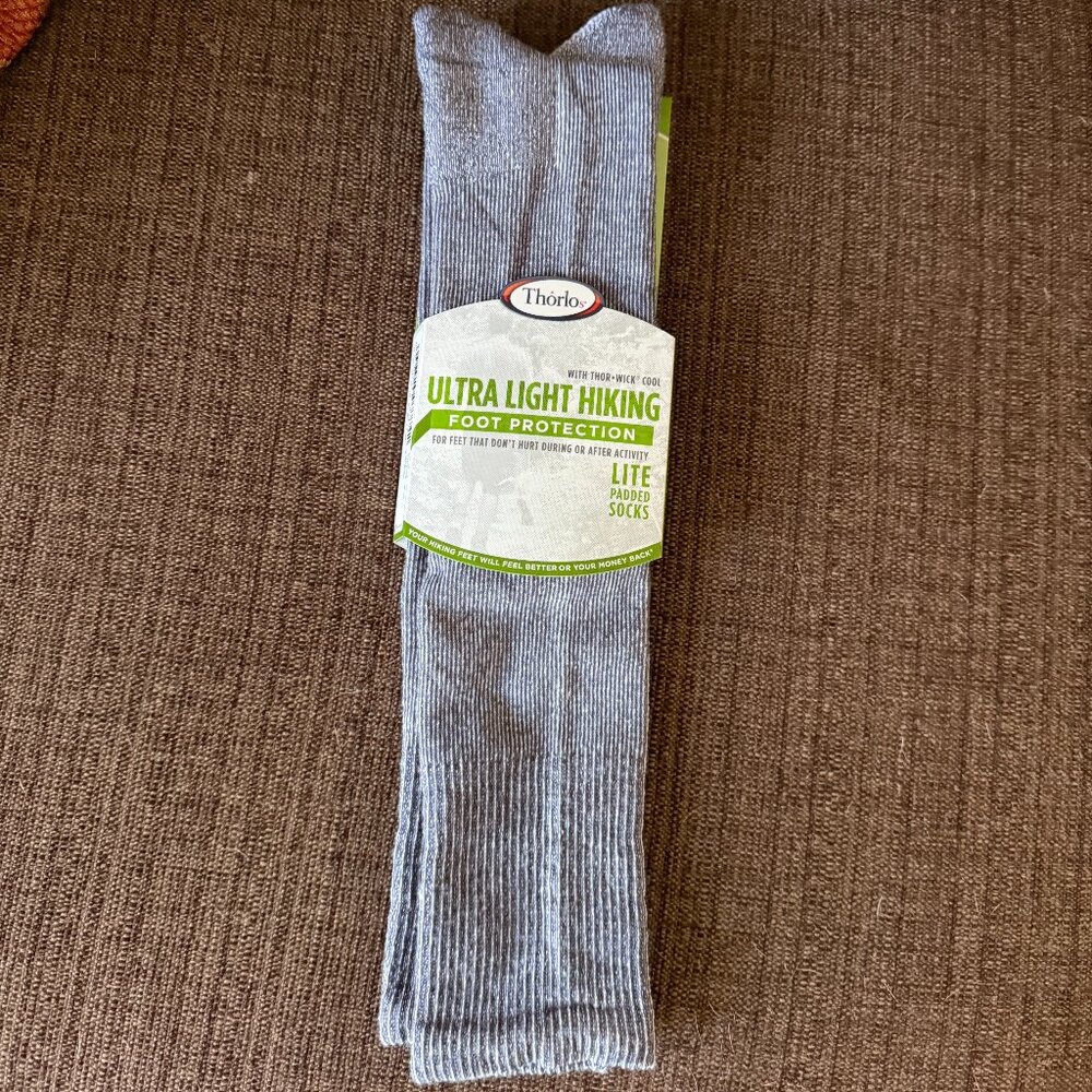 NEW THORLOS UNISEX ULTRA LIGHT HIKING OVER CALF SOCKS X-LARGE Men's 13-15